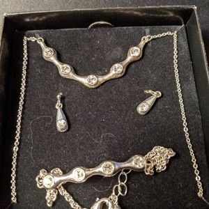 Silver Plated Austrian Crystal Set